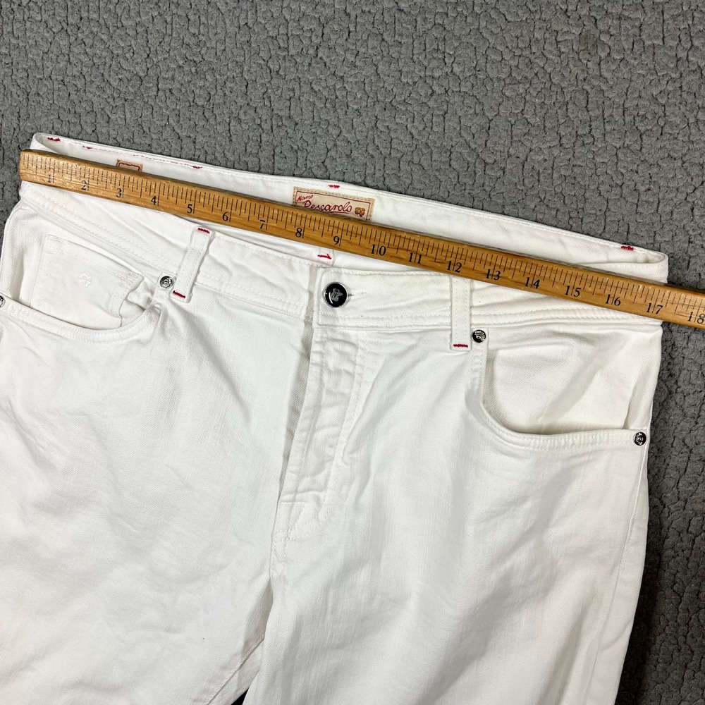 Marco Pescarolo Nerano Denim Jeans Napoli 1 White Mens 54 Made in Italy 39J16 - Picture 10 of 14